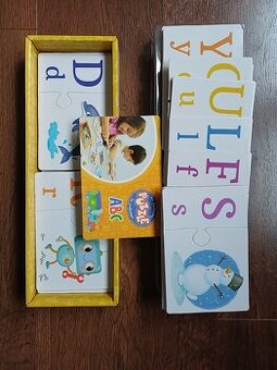 Detské písmenkovo obrázkové puzzle abeceda