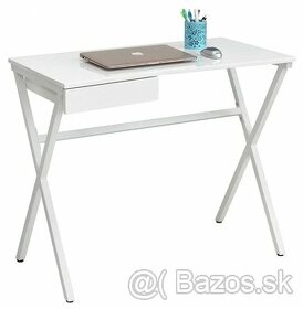 Písací stôl biely, lesklý - 1