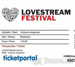 Lovestream 3-dňová vstupenka