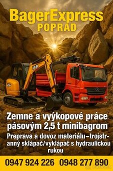 MINIBAGER - zemné a výkopové práce