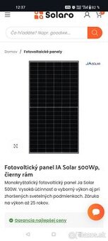 Predam fotovoltaické panely 500w