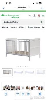 Detská postieľka s matracom 140x70