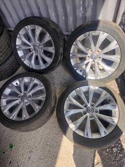 4ks alu disky orig. Vw 5x112 R17 pneu dojazd