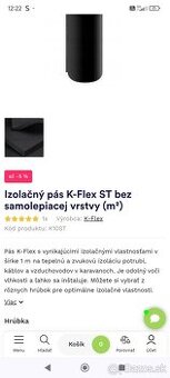 Izolačný pás K-Flex ST bez samolepiacej vrstvy (m²)