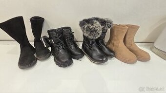 Dievčenské zimné topánky 4 páry