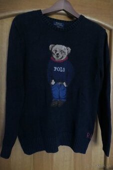 RALPH LAUREN BEAR ICON bavlneny kvalitny moderny sveter M