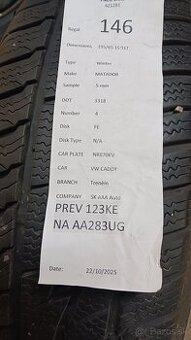 Predám zimné kolesá 15tky