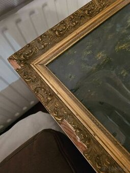 Obraz - Motív jelenej zveri pri potoku v lese