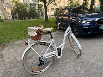 Retro Bicykel 28" Goetze MOOD 7 Prevodový Bielo-Krémový+koš