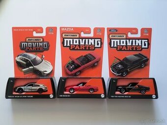 Matchbox Moving Parts - Porsche Taycan, Mazda, Ford Mustang