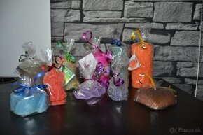 Vonné sviečky rôznych tvarov 10 ks-hand made - 1