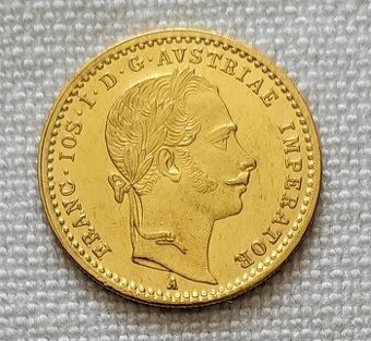 PREDANÝ Zlatý dukát Franz Jozef I., 1862A
