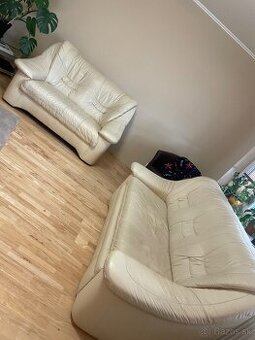 Kožená sedacia súprava 3+2 s rozkladom