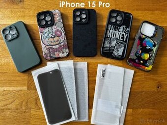 iPhone 15 Pro a 16 Pro puzdro, ochranne sklo, case