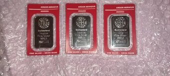 Investičné Striebro Argor Heraeus 1X100G, 2X31,1G