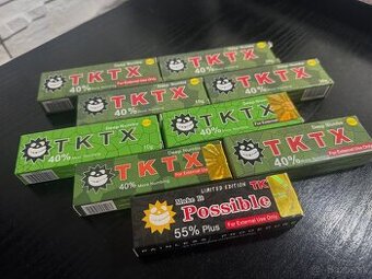 TKTX anestetické krémy