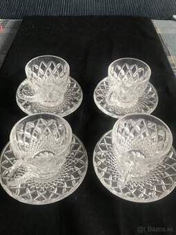 Kryštáľová kávová sada (Bohemia)