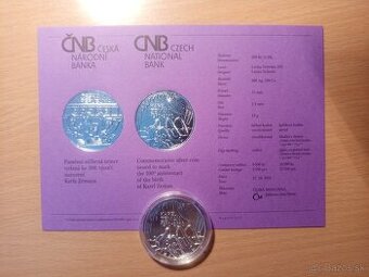 100. výročí narození Karla Zemana 200 Kč 2010 BK