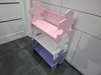 KidKraft - dreveny policovy regal puzzle pre deti