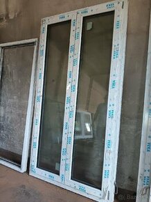 Nové terasové plastové dvojkrídlové dvere 
133x250 2ks
