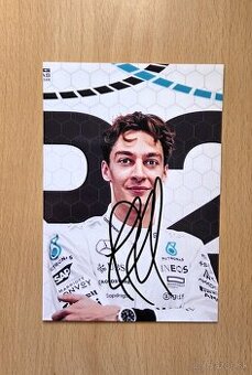 George Russell Mercedes F1 originální autogram