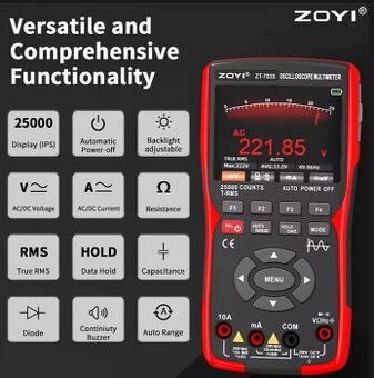 Skopometer ZOYI ZT-703S, 2ch 50Mhz
