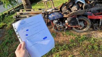 Torzo Jawa ČZ 175/356 s DOKLADOM O VYDRADENÍ