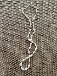 Vintage Carved Bone Pikake Flower Necklace