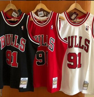 Mitchell & Ness 'NBA Chicago Bulls Dennis Rodman' L biely
