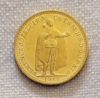 Uhorská 20 koruna FJI, 1913 kb, vzácny ročník, super stav