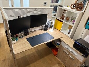 Herny SET UP- pracovny stol, office RGB pasik vbudovany