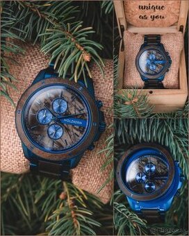 Holzkern Kay – drevo & mramor, originálne pánske hodinky