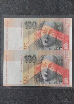 2x 1000 Sk, stav N (UNC)