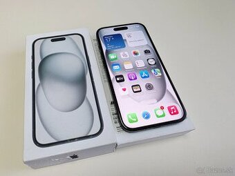 APPLE IPHONE 15 128GB BLACK,ZDRAVIE BATERKY 100%