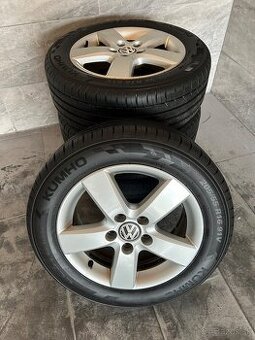 ALU SADA 5x112 R16,LETNÉ NOVÉ PNEU 205/55 R16