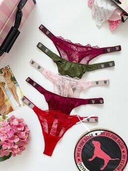 Victoria’s Secret shine strap tanga nohavičky L