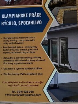 Klampiarske a tesarske prace