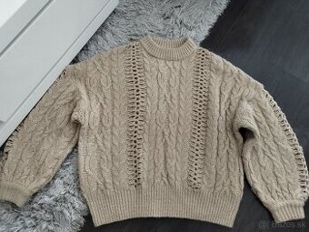Hnedý vlnený pulóver L - zn.Pull&Bear