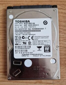 Predam Toshiba HDD 2.5 1TB