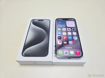APPLE IPHONE 15 PRO 128GB WHITE TITANIUM TOP STAV