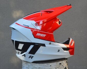 prilba helma SHOT ECE 22.06 červená biela