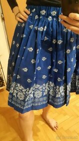 ľudová sukňa folklórna modrá