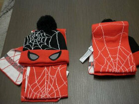Spiderman-čiapka so šálom