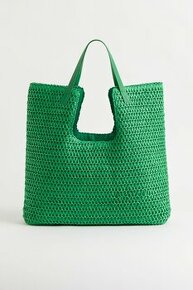 Slamená Shopper kabelka/ plážová taška