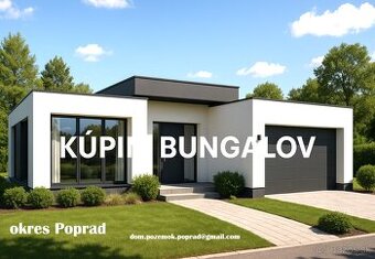 Rodinný dom, bungalov - moderný, garáž, pozemok 500m2