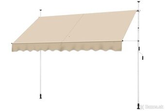 Yaheetech ručná markíza 300×180 cm – nová, bez vŕtania