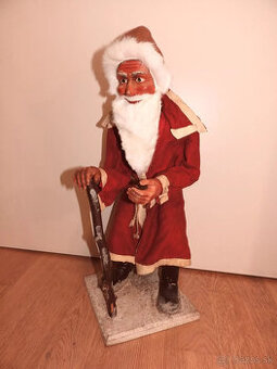 Starožitná kývačka na hlavu Santa Clausa +67 cm+ okolo roku
