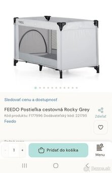 Cestovná postieľka+ matrac + prídavné poschodie