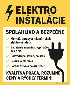 Elektroinštalačné práce