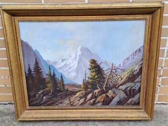 Starý obraz maľba na plátne